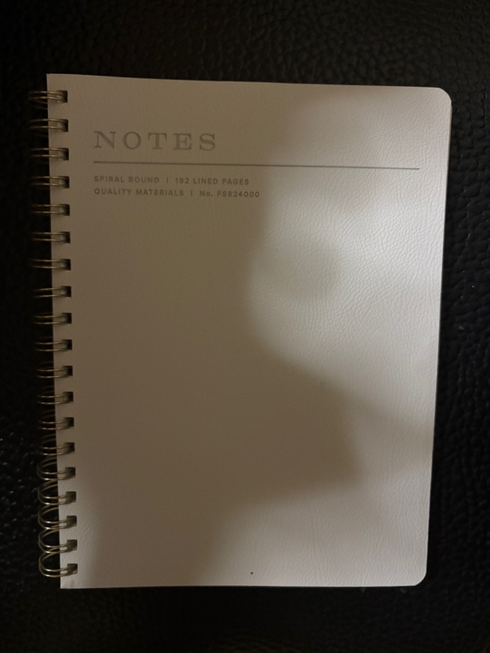 Caslon light Grey color spiral notebook